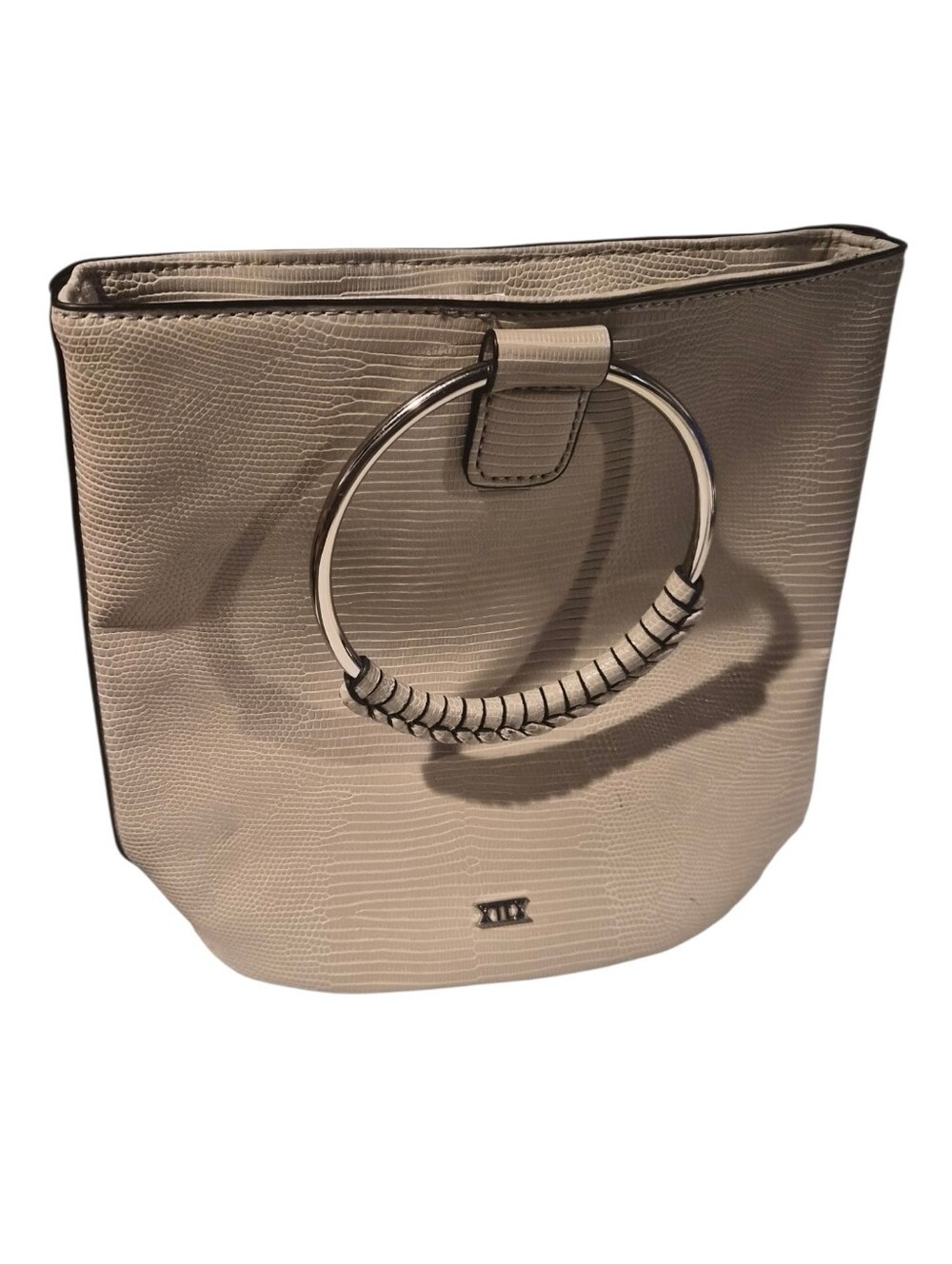 Collection XIIX Beige Textured Ring-Handle Tote Bag